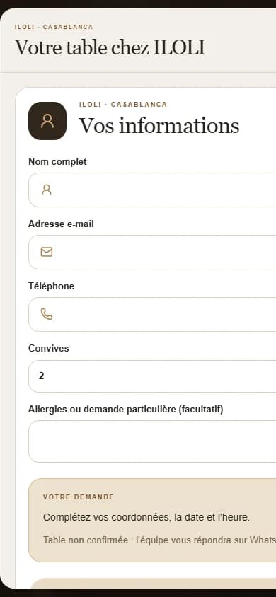 ILOLI — Mobile · Parcours de demande